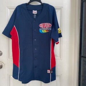 NASCAR Jeff Gordon Jersey Blue Red Short Sleeve Authentic #24 Jersey Large